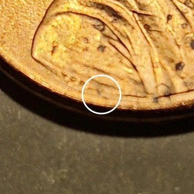 MINT ERROR - 2024-P "EXTRA V" LINCOLN SHIELD CENT (VERY RARE) (RED, HIGH GRADE) - Image 1 of 4