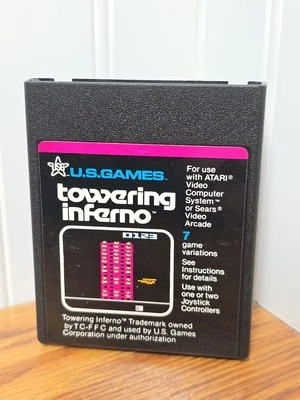 1982 Towering Inferno Atari 2600 - Tested Works Great Clean Cartridge Nice  - Image 1 of 4