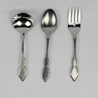 Juego de 3 piezas para servir Oneida Classic Mood cucharón tenedor y cuchara SS Foto 1 de 4