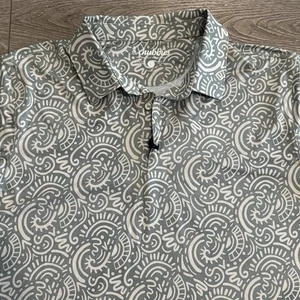 Chubbies Golf Polo Herren Large The Screen Saver grünes Muster Leistung neu mit Etikett - Bild 1 von 5