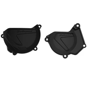 Polisport Clutch Ignition Cover Protectors For Yamaha YZF450 2015-2017 Black - Picture 1 of 1