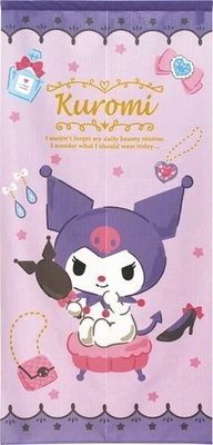 HECHO EN JAPÓN Sanrio Kuromi Kawaii Puerta Cortina Tapiz Decoración Habitación Niña 72cm Foto 1 de 4