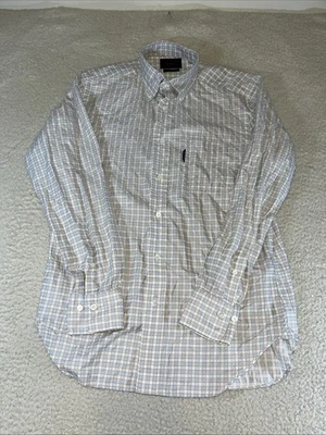 Классическая мужская рубашка Faconnable 16 на пуговицах многоцветная 100% хлопок размер LS - Изображение 1 из 4