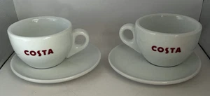 Costa 4 Stück Grob Keramik Kaffeetasse & Untertasse Set 2014 *Sehr guter Zustand* - Bild 1 von 9