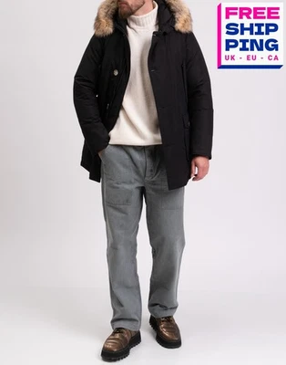 PVP €980 WOOLRICH Abrigo Parka de Plumón US-XS EU-S TACTEL TEFLÓN Con Capucha Borde de Piel de Coyote Foto 1 de 4