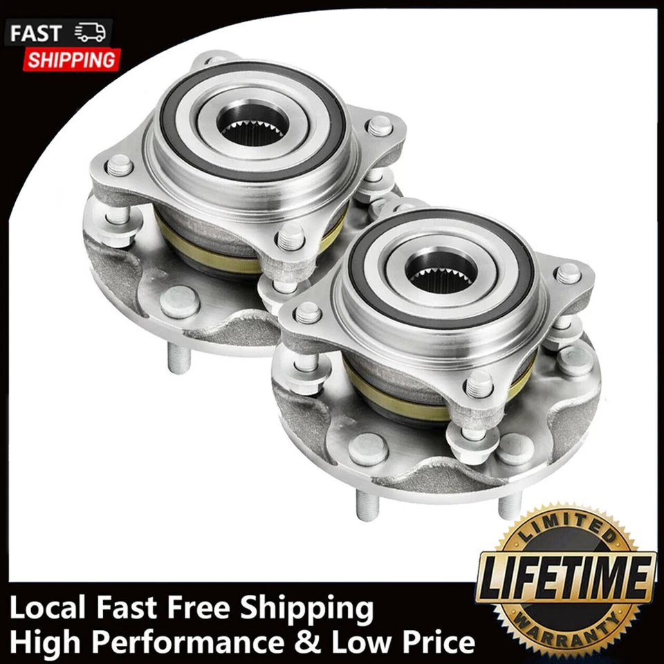 4WD Front Wheel Hub Bearing for Toyota Tacoma 4Runner FJ Cruiser Lexus GX460 2pc Foto 1 de 4