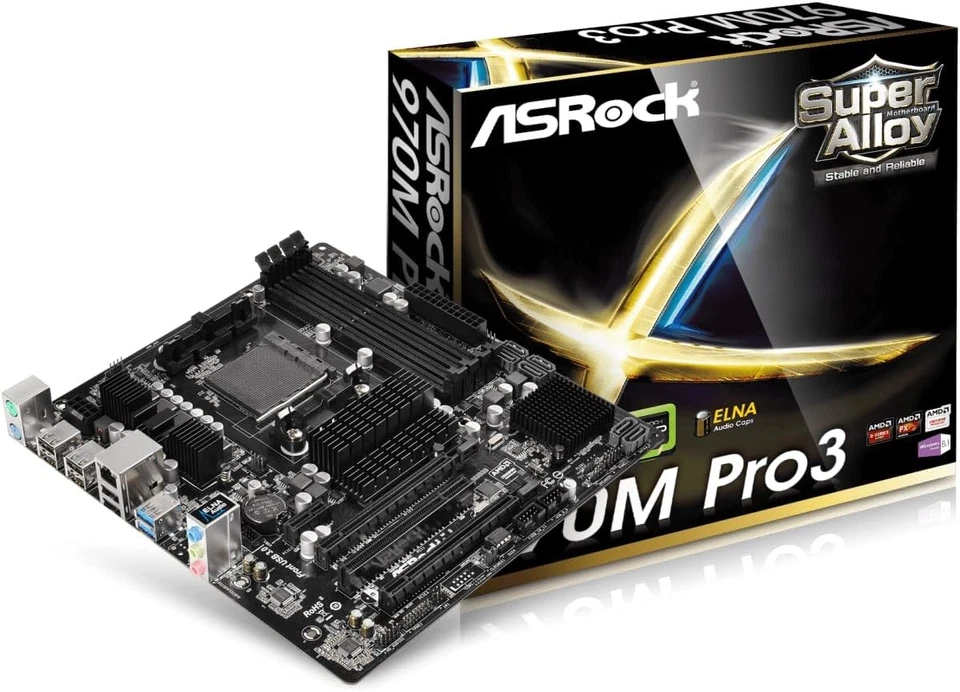 ASRock Micro ATX DDR3 1066 Motherboards 970M PRO3  - Image 1 of 4