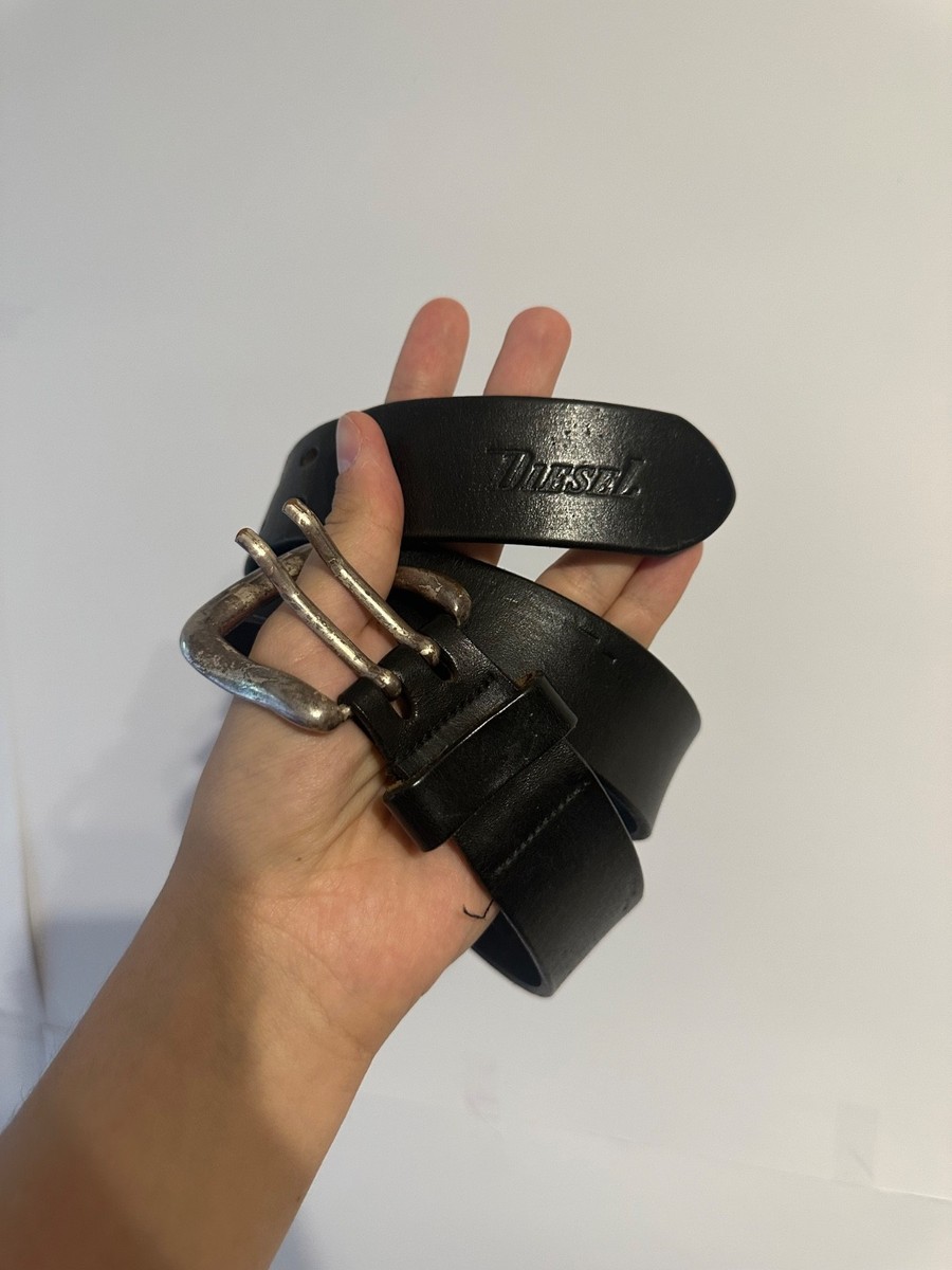 小物 rare y2k 00s archive DIESEL Leather Belt Vintage Y2k 00s Diesel Leather Belt - W32-W37 – Rokit