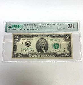 Fr 1935-B* (B* Block) $2 1976 FRN New York PMG 30 - Picture 1 of 2