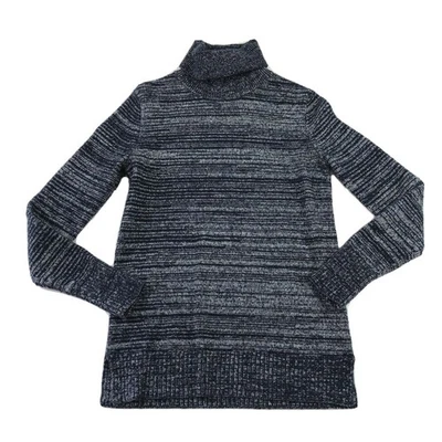 J. Suéter tejido suéter Crew para mujer XS lana teñido espacial azul informal cuello alto Foto 1 de 4