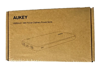 Banco de alimentación USB C AUKEY cargador portátil 18W PD 3.0 QC 3.0 carga rápida 10000 mAh Foto 1 de 4