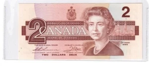 $2.00 Bill 1986 Canadian Two Dollar Bill Serial Number EGN5203413 Uncirculated - Picture 1 of 2