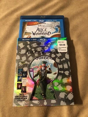 Alice in Wonderland (Blu-ray, 2010, Best Buy Exclusive) 3-disc w/Slipcovers ++++ - Image 1 of 4