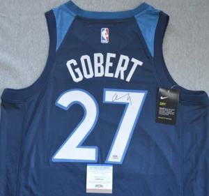 Rudy Gobert Autographed Signed Jersey PSA COA Minnesota TImberwolves NBA France - Picture 1 of 9