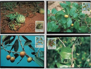Venda 1985 Fruits Maxicards - Set Of Four - Mint - Picture 1 of 3