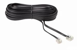 Phone connection cable modular RJ11 6p4c M/M Gold plated Flat 10m. THOMSON - Zdjęcie 1 z 3