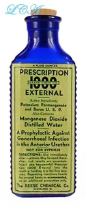 Antique GONORRHOEA cure POISON bottle RARE=BIM fully EMBOSSED deep COBALT BLUE - Picture 1 of 10
