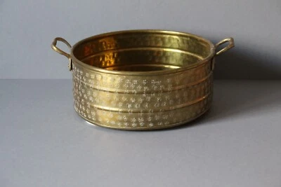 zauberhafter Blumentopf Übertopf Pflanzschale Messing 032336 - Bild 1 von 3