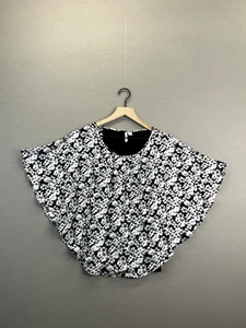 Elle Womens White Blouse Floral Long Sleeve Scoop Neck Size XS - Picture 1 of 11