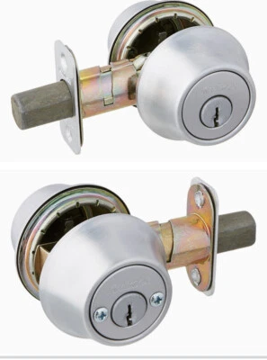 KWIKSET 96650-495 Double Cylinder Latch, Satin/Chrome - Image 1 of 4