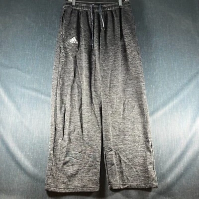 Pantalón deportivo Adidas para hombre grande gris jaspeado polar forrado bolsillos cordón cintura Foto 1 de 4