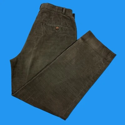 Винтажные женские брюки Brooks Brothers размер 12 прямой крой зеленый вельветовый чинос - Изображение 1 из 4