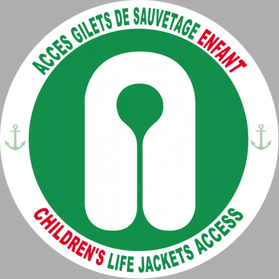 ACCES GILETS DE SAUVETAGE ENFANT - 5cm - Sticker/autocollant - Photo 1/1