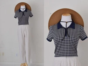 Poly/Rayon Spandex Short-Sleeved collared blouse by Pink Rose size M - Picture 1 of 11