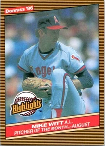 1986 DONRUSS HIGHLIGHTS MIKE WITT CALIFORNIA ANGELS #38 - Picture 1 of 2