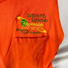 Anvil Fitzgerald's 2000 Sizzling Summer Keno Tournament Crew Neck 3Xl Orange