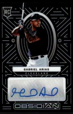2022 PANINI OBSIDIAN AUTO RC Gabriel Arias Cleveland Indians #70 R15 - Image 1 of 2