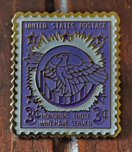 Honoring Those Who Serve 3c USPS Postage Stamp Lapel Pin WWII Ruptured Duck NOS - Picture 1 of 6