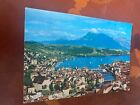 Luzern Mit Rigi Switzerland Vintage Colour Postcard 717