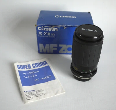 Cosina 70-210mm f4.5-5.6 Telephoto Zoom Manual Macro Lens. Pentax PK-A Mount. - Image 1 of 4