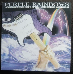 VARIOUS - PURPLE RAINBOWS. 1991 UK ROCK 12" COMPILATION L.P. - Picture 1 of 4