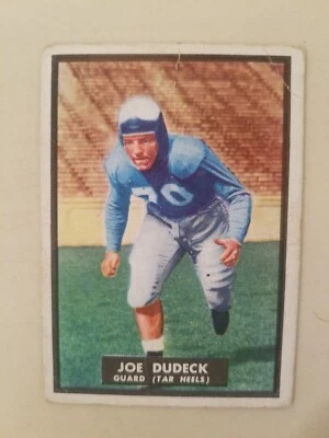 Joe Dudek Vintage 1951 Topps Magic Football Card North Carolina Tar Heels RARE - Image 1 of 2