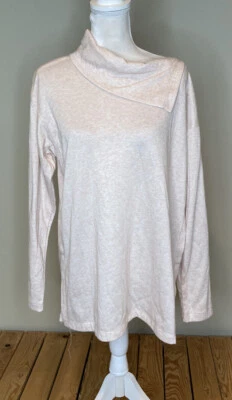 max studio NWOT women’s drape neck pullover sweater Size L Pink C1 - Изображение 1 из 4