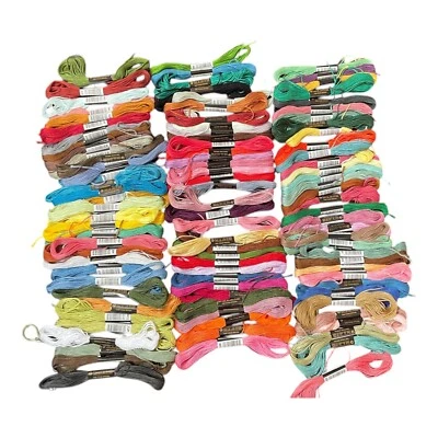 NEW 100 LOT Embroidery Skeins Floss Cross Stitch Thread Crafts No Duplicates - Image 1 of 4