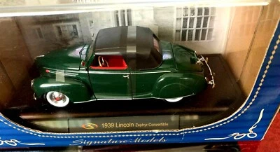 SIGNATURE MODELS 1939 LINCOLN ZEPHYR CONVERTIBLE in DISPLAY CASE ITEM NO. 32333 - Image 1 of 4