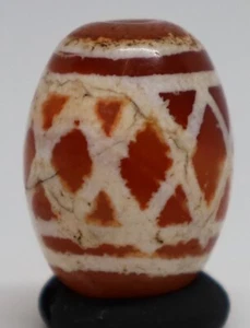 Ancient old Large Etched Carnelian Pyu Period, Burma size 17.6mm/13.4mm - Imagen 1 de 9