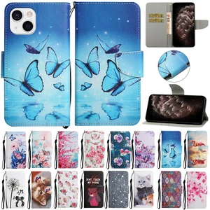 For iPhone 13 Pro Max 12 pro 11 7 8 Plus XR XS Pattern Leather Wallet Case Cover - Picture 1 of 75