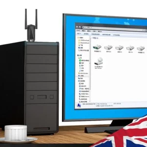 AC1300Mbps USB Wireless Dongle Dual Band 2.4/5Ghz Fit for Windows XP/Vista/11/10 - Picture 1 of 10