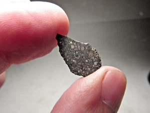 GREAT DEAL! SENSATIONAL SLICE! NAGJIR 001 CV3 CARBONACEOUS METEORITE! .662 GMS - Picture 1 of 9
