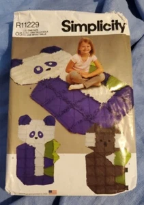 Simplicity R11229 Pattern Fleece Rag Quilts Koala & Panda Design UNUSED! UNCUT!! - Picture 1 of 5