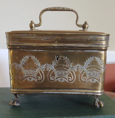 Rare Antique TRULY OLD  Brass Paan daan / Beetle Nut Supari Box hallmarked E.G.L - Image 1 of 4