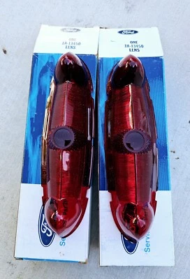 Par de lentes de luces traseras Ford 1951 genuino Fomoco caja original #27 Foto 1 de 4