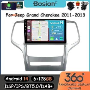6+128G Android14 For Jeep Grand Cherokee 11-13 Car Stereo Radio GPS Navi Carplay - Picture 1 of 24