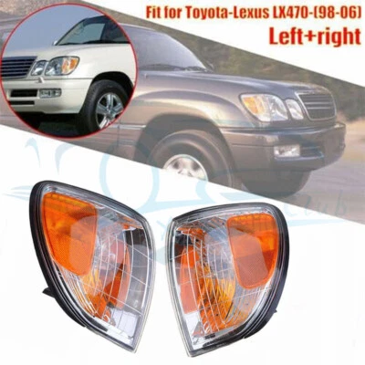 Par de luces laterales de esquina para Toyota Land Cruiser FJ100 98-2006 e lámpara de señal de giro Foto 1 de 4