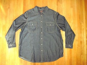 New Men/'s Jeans Shirt Biker Bomber Button Washed Casual Denim shirts 6545
