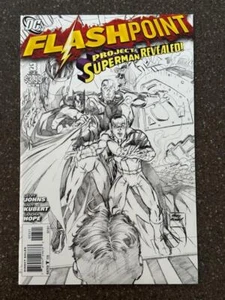 Flashpoint #3 Proyecto Superman Revelado Kubert Boceto Arte Cubierta DC Comics Casi Nuevo - Imagen 1 de 6